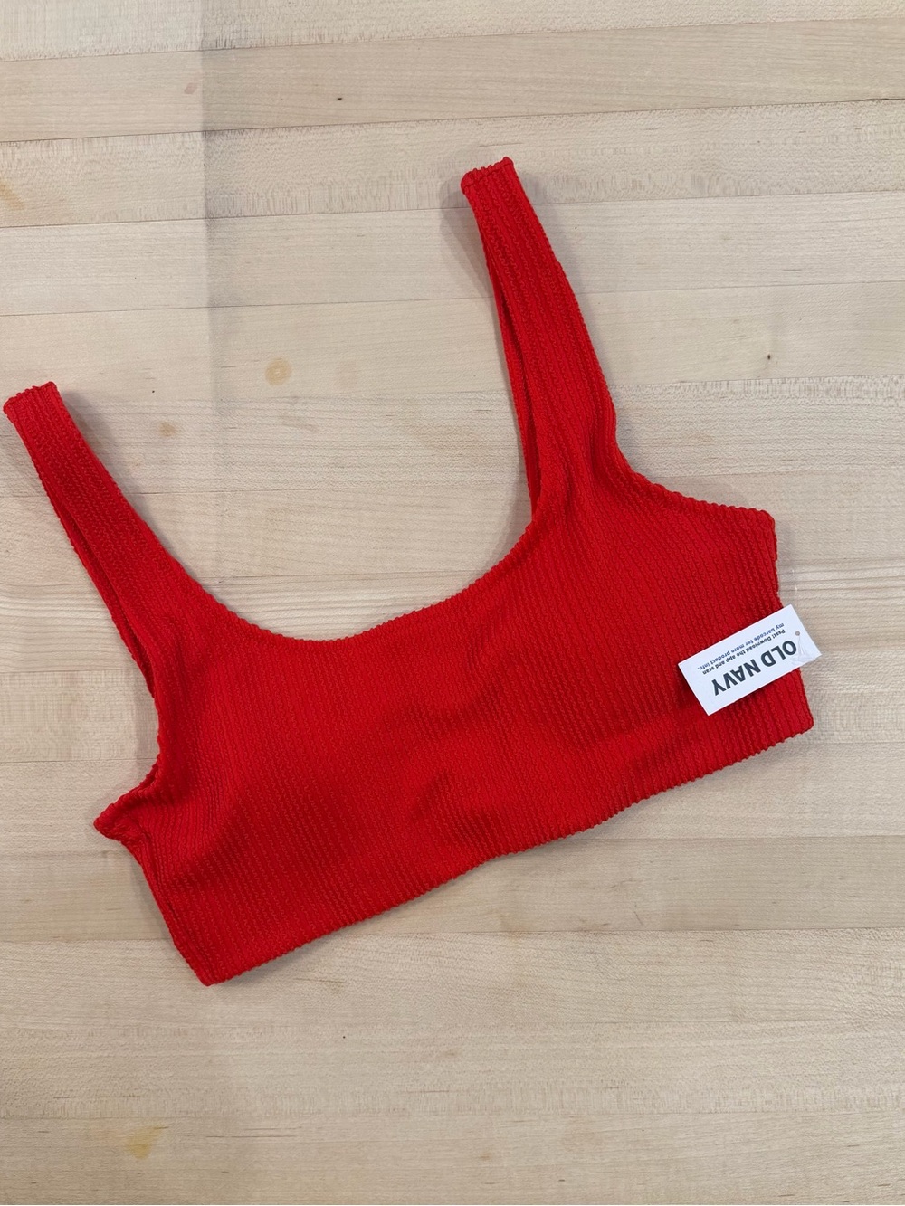 NWT Ribbed Scoop Neck Swim Top